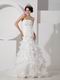 Strapless Mermaid Ruffled Skirt Wedding Dress With Applique