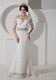 Decent V-neck Half Sleeves Lace Wedding Dress By Designer