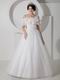 Beautiful Spaghetti Straps Lace Decorate Casual Wedding Dress