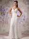 Low Price Spaghetti Straps Cross Back Lace Wedding Dress