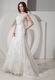 Appliqued A-line Square Neckline Wedding Dress With Belt
