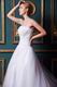 Inexpensive Strapless A-line Layers Chapel Outdoor Wedding Dress