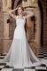 Western Straps Square Ivory Chiffon Lace Wedding Bridal Dresses