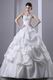 Pretty V-Neck Ball Gown Bubble Skirt Church Wedding Dress