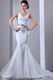 Popular V-Neck Sequin Bowknot Trumpet Wedding Dress In Ohio