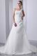 Cheap One Shoulder Ivory Organza Garden Wedding Dress In Wyoming