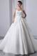 Appliqued Corset Back Cathedral Train Puffy Wedding Bridal Dress