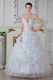 Destination Transparent Bodice Ball Gown Bubble Wedding Dress