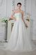 Destination A-line Chapel Train Zipper Strapless Ivory Bridal Dress