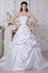 Inexpensive Strapless Appliques Bubble Ball Gown Bridal Gowns