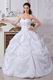 Halter Embroidery Corset Ball Gown Taffeta Bridal Gown Discount