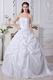 Wonderful Lace Up Strapless Taffeta Puffy Wedding Bridal Dress