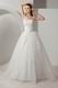 Destination Strapless Appliques Basque Corset Chapel Wedding Dress