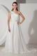 Casueal One Shoulder A-line Ivory Chiffon Bridal Dress Sample Sale