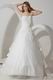 Elegant Spaghetti Straps Flower Layers Puffy Skirt Bridal Dress