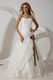 Elegant Spaghetti Straps Ruched Flowers Waist Bridal Wedding Dress