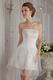 Sweet Strapless Short Organza Beach Romantic Wedding Dress