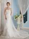 Wonderful Strapless Cathedral Train Wedding Dress With Appliques