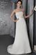 Simple Strapless Ivory Taffeta Bridal Gown With Applique