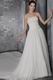 Strapless Ivory Chiffon Wedding Dress With Cathedral Train