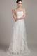 Appliqued Strapless Empire Sweep Train Wedding Gows For Bride