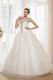 2014 Best Seller Sweetheart Basque Waist Cream Wedding Dress