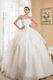 Noble Strapless Lace Up Cream Wedding Gown With Crystal