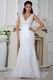 Elegant V-Neck Mermaid Fishtail Wedding Dress With Appliques