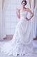 Sweetheart Neck Appliques Bodice A-line White Taffeta Bridal Dress