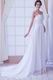 Elegant Long Skirt Court Train White Chiffon Wedding Dress
