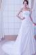 Hot Sale Strapless White Taffeta Chapel Wedding Gown