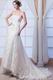 Glamorous Strapless Appliqued Ivory Chapel Lace Wedding Dress