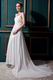 Inexpensive Square Beading Sequin Column Church Wedding Dress