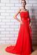 Cheap Sweetheart Pleated Scarlet Evening Party Dress