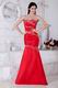 Embroidery Mermaid Red Formal Evening Dress For Juniors