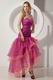 Special Offer Fuchsia Layers High Low Evening Dresses