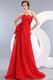 Good Looking Crimson Taffeta Evening Celebrity Dress