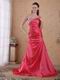 Coral Red Taffeta Dress For 2014 Evening Dress Cheap