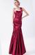 One Shoulder Column Corset Mermaid Cardinal Evening Dress