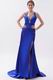 Sexy Backless Lady Favorite Mineral Blue Split Evening Dress