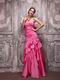 Hot Pink Sweet heart Layers Evening Dress With Beading