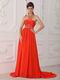 Halter Top 2014 Formal Evening Dress In Orange Red