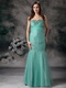 Turquoise Mermaid Corset Back Prom Dress Made By Net Night Club