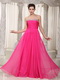 Hot Pink Designer One Shoulder Sexy Evening Dress Customized Night Club