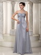 Straps V Long Silver Chiffon Top Designer List Dress For Prom Night Club