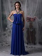 Unique Halter Chiffon Evening Night Club Dress In Royal Blue Night Club