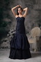 Trumpt Black Halter Floor-length Evening Dress Formal Night Club