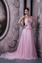 Baby Pink Sweep Train Top Designer Dress For Night Club Wear Night Club