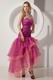 Special Offer Fuchsia Layers High Low Evening Dresses