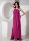 Empire Halter Chiffon Skirt Prom Celebrity Dress In Ruby
